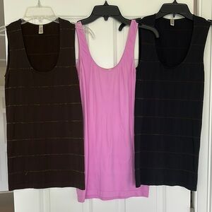 Women's Sleeveless Tops - Black, Pink, Brown